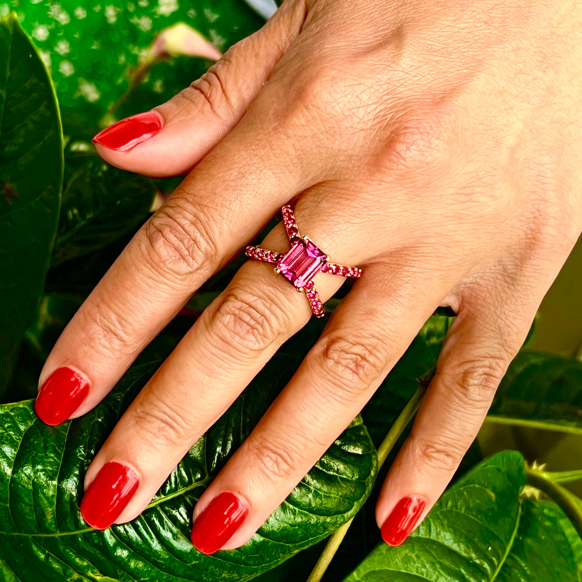 Natural Pink Tourmaline Ruby Ring Size 6 14k Y Gold 3.33 TCW Certified $5,950 216193