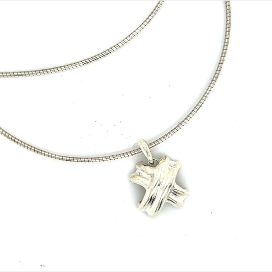 Tiffany & Co Estate X Signature Necklace 16" Sterling Silver TIF298 - Certified Fine Jewelry