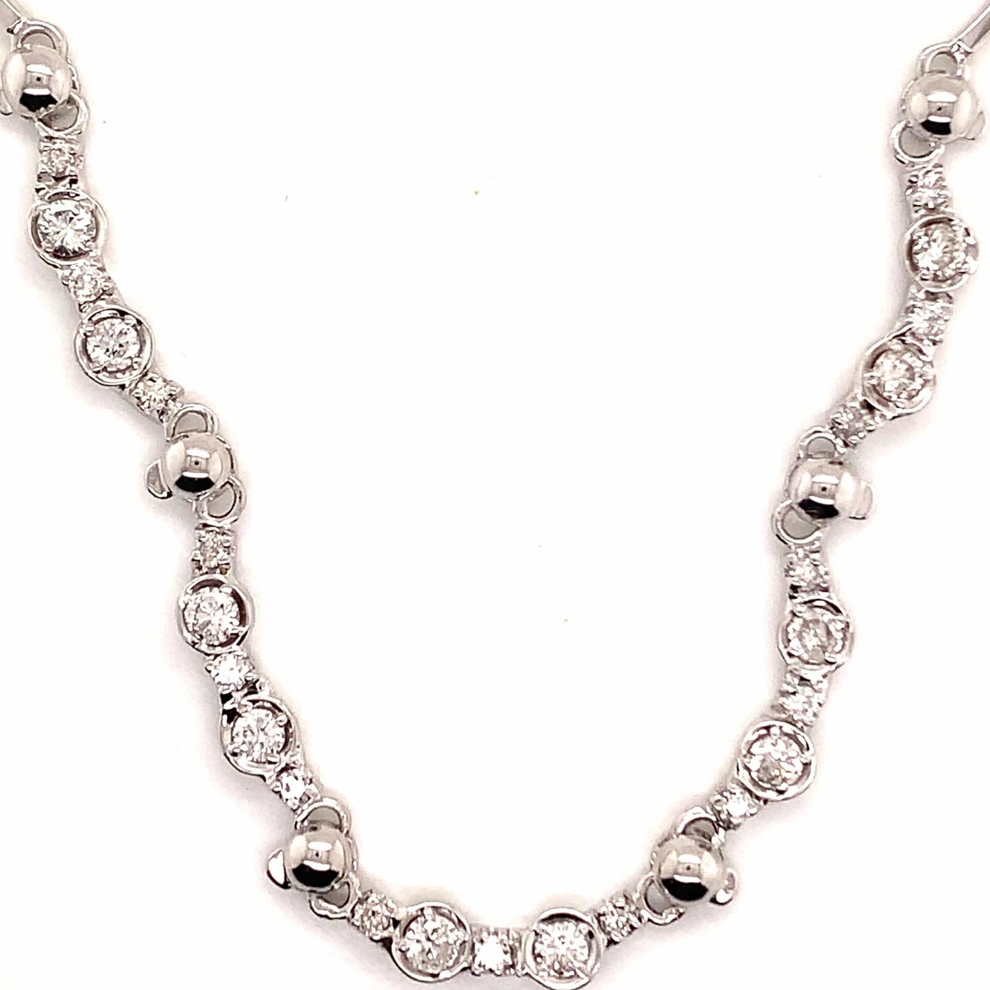 Diamond 14k Gold Necklace 1.5 CT 16.50 inch Certified $4,950 822590 - Certified Estate Jewelry