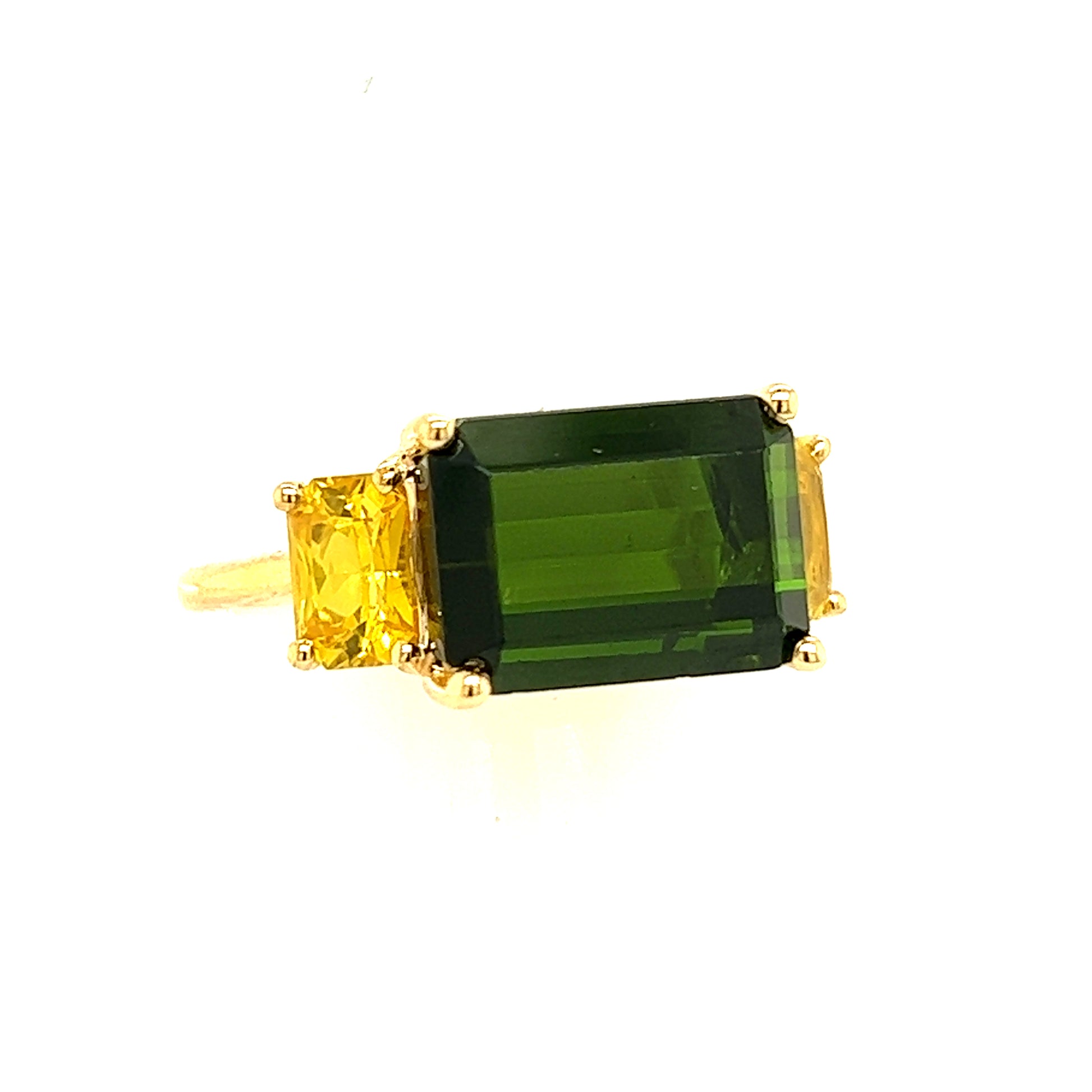 Natural Tourmaline Diamond Ring Size 7 14 Y Gold 6.15 TCW Certified $5,975 219225