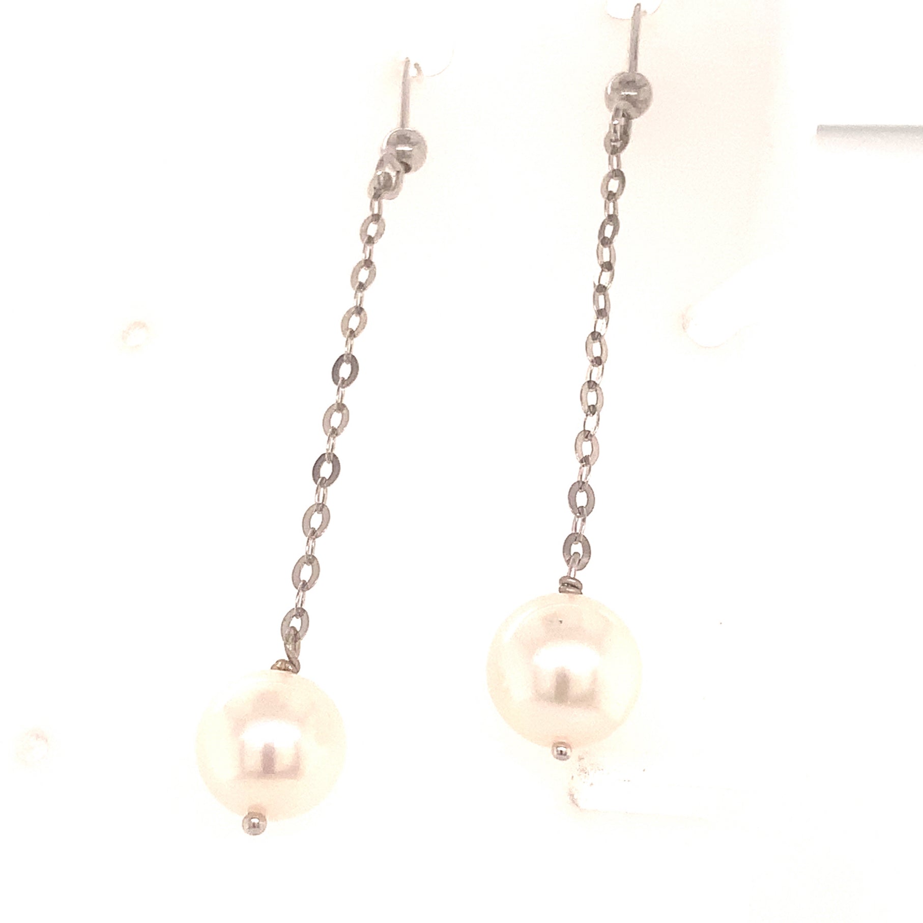 Akoya Pearl Earrings 14k Gold 8.44 mm Certified $990 017536 - Certified Fine Jewelry