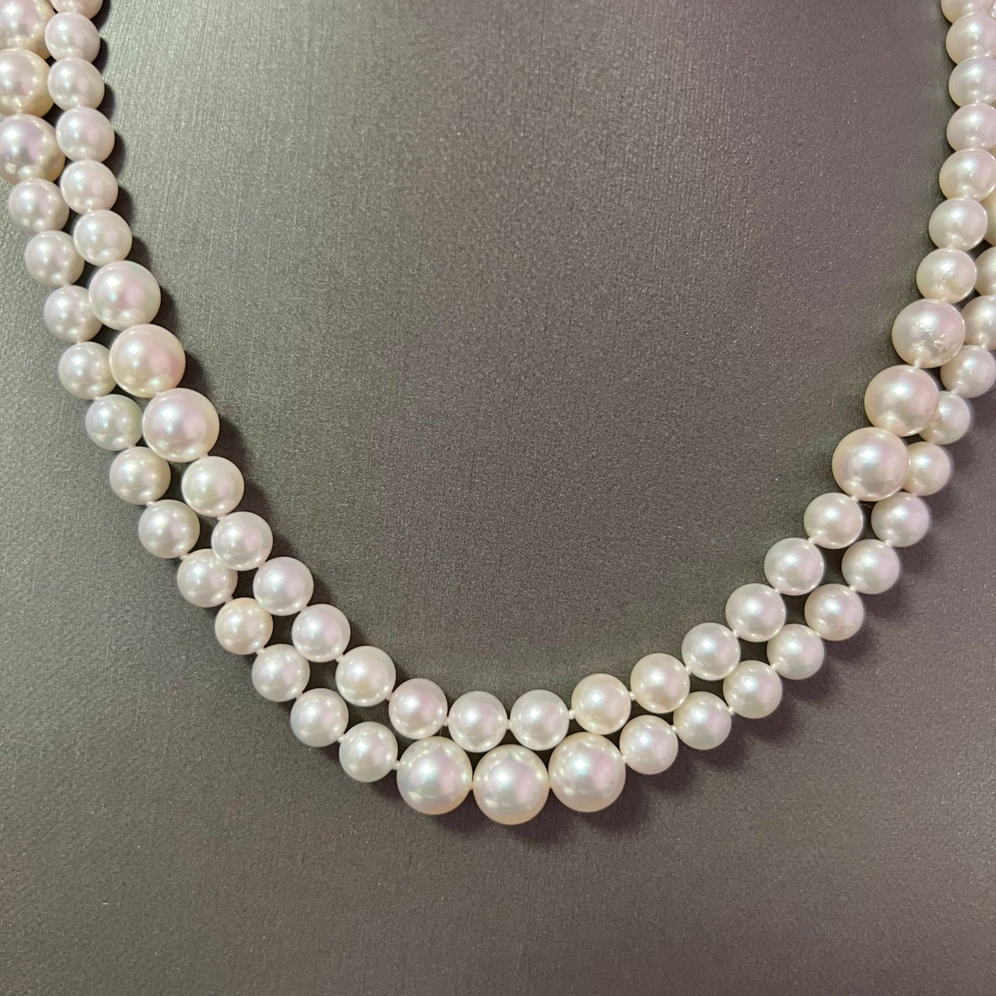Akoya Pearl Diamond Necklace 16-17" 14k W Gold 0.66 TCW Certified $9,790 216993 - Certified Fine Jewelry