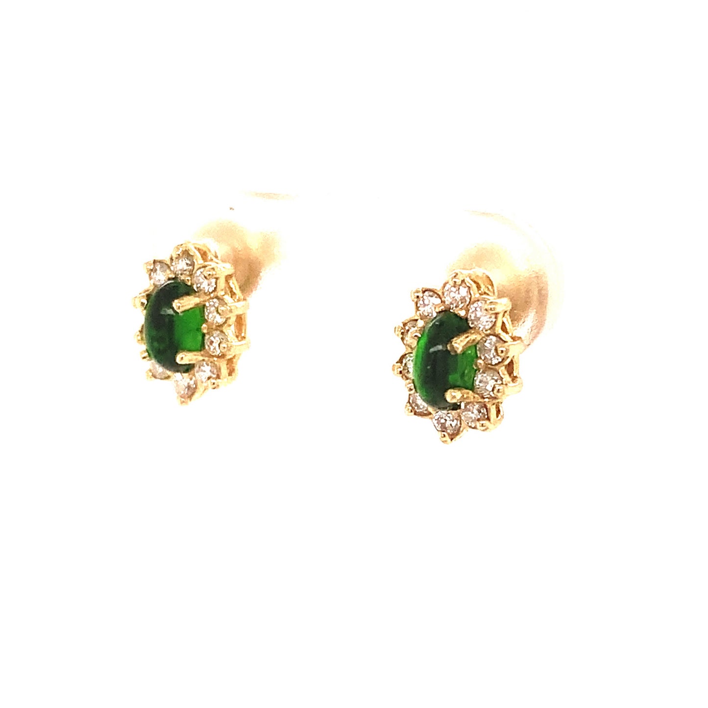Natural Tourmaline Diamond Earrings 14k Gold 0.85 TCW Certified $1,250 113472 - Certified Estate Jewelry