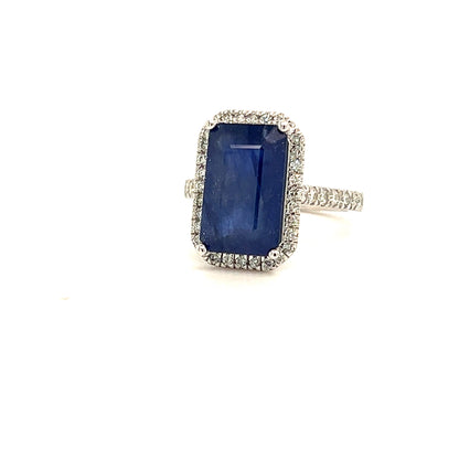 Sapphire Diamond Ring Size 6.25 14k Gold 6.84 TCW Certified $3,200 215421 - Certified Fine Jewelry