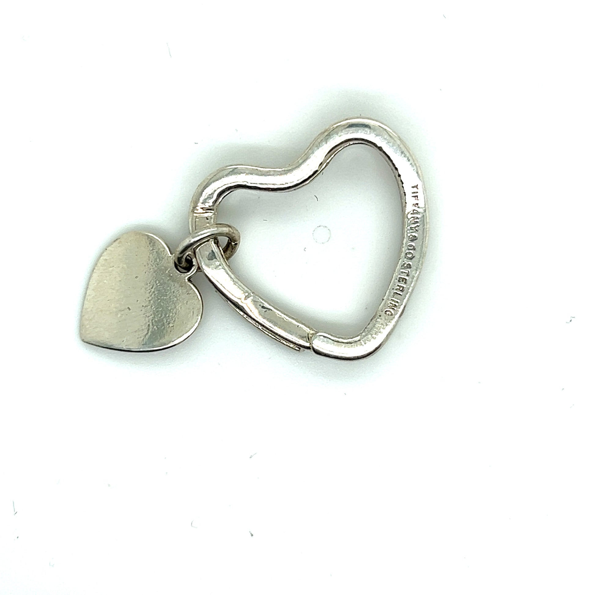Tiffany & Co Estate Heart Keychain Sterling Silver TIF323 - Certified Fine Jewelry