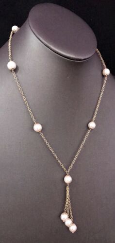 Akoya Pearl Necklace 14k Gold 8.5-8 mm 18" Women Certified $2,950 721470 - Certified Estate Jewelry