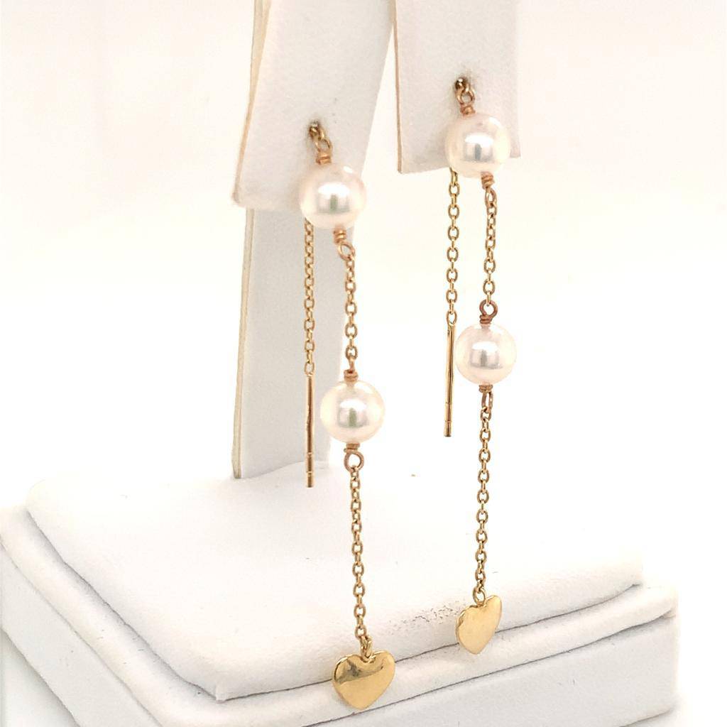 Akoya Pearl Earrings 14 KT Gold Certified $890 013428 - Certified Estate Jewelry