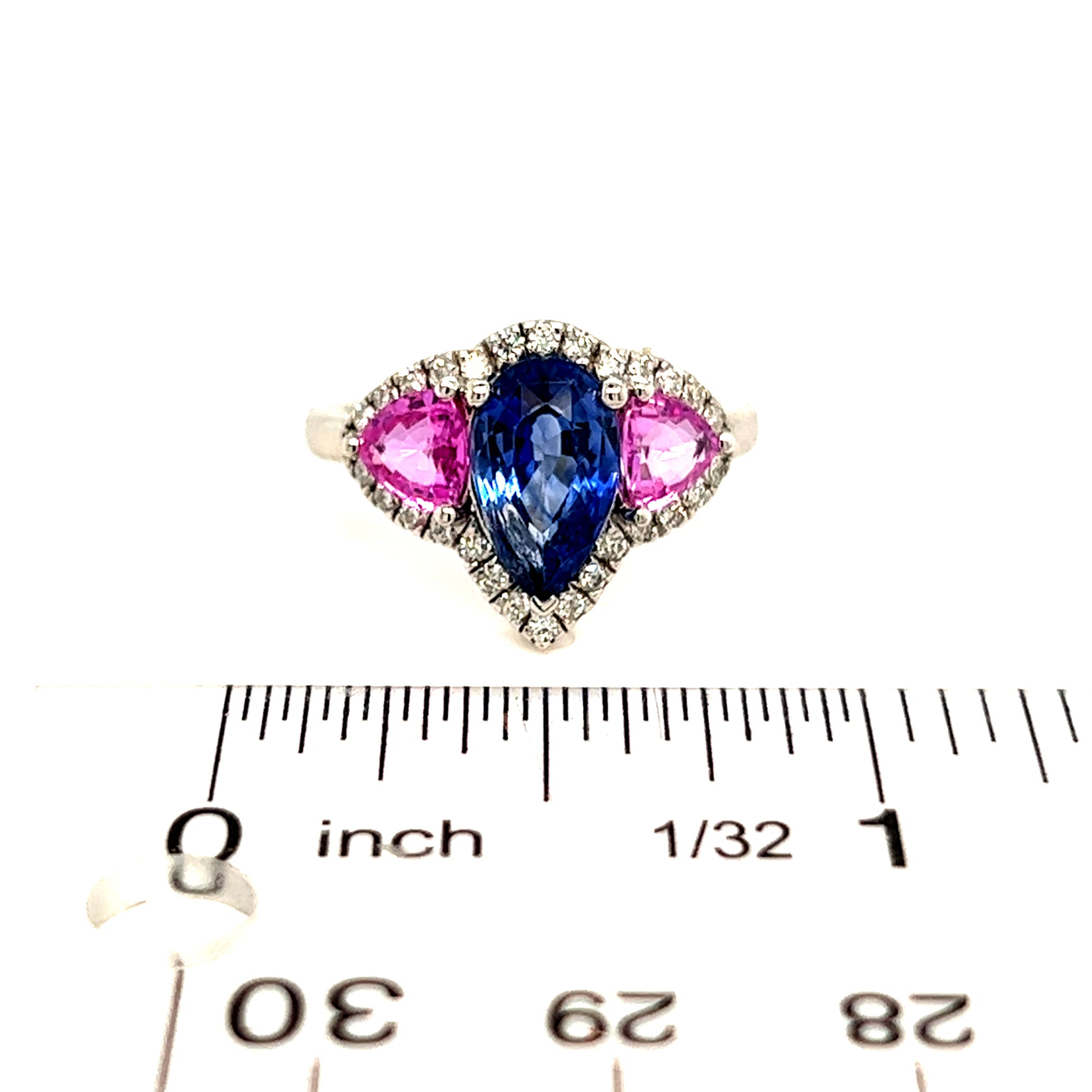 Natural Sapphire Diamond Ring Size 6.5 14k Gold 3.43 TCW Certified $7,950 215419 - Certified Estate Jewelry
