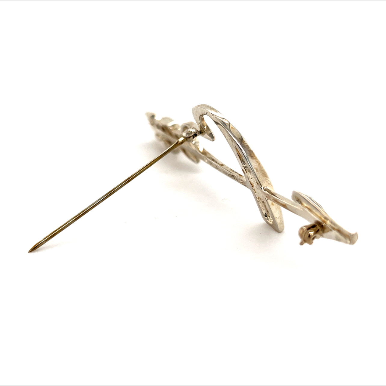 Tiffany & Co Estate Heart & Arrow Brooch Silver By Paloma Picasso TIF233 - Certified Estate Jewelry