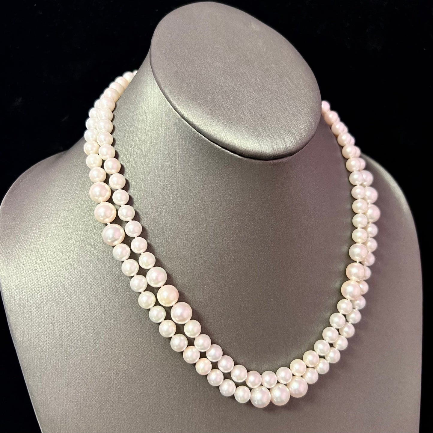 Akoya Pearl Diamond Necklace 14k W Gold 0.66 TCW Certified $9,790 216993
