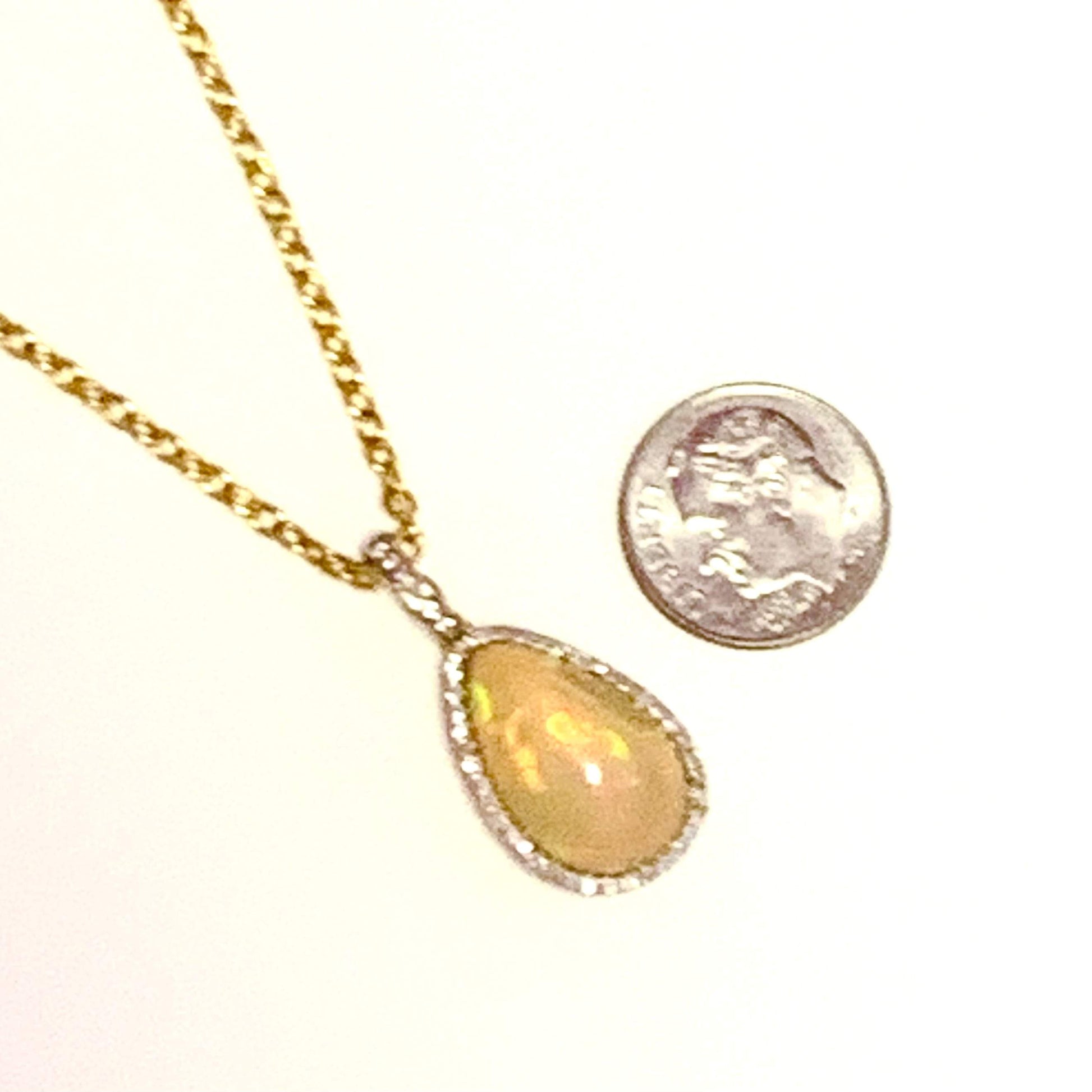 Natural Ethiopian Opal Diamond Necklace 17" 9.23 TCW Certified $5,950 114431 - Certified Fine Jewelry