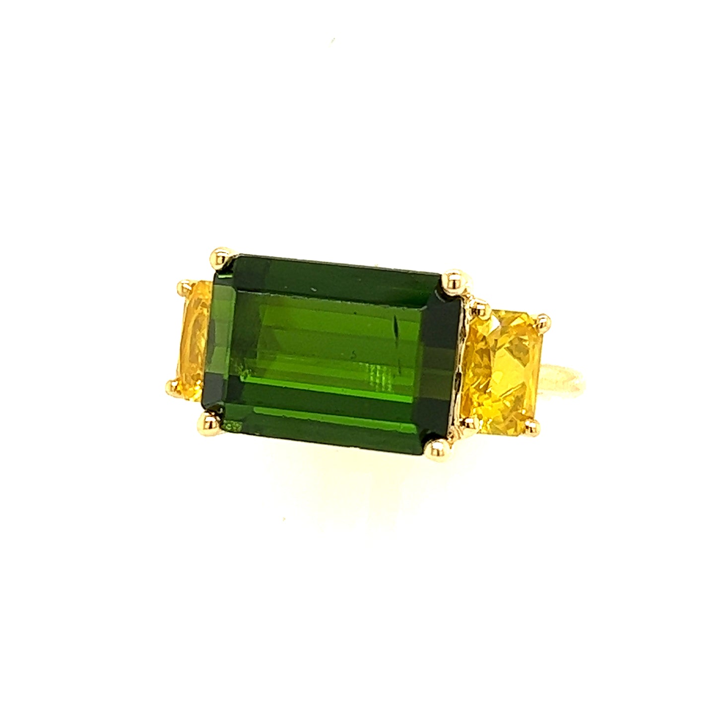 Natural Tourmaline Diamond Ring Size 7 14 Y Gold 6.15 TCW Certified $5,975 219225