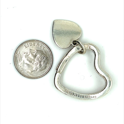 Tiffany & Co Estate Heart Keychain Sterling Silver TIF323 - Certified Fine Jewelry