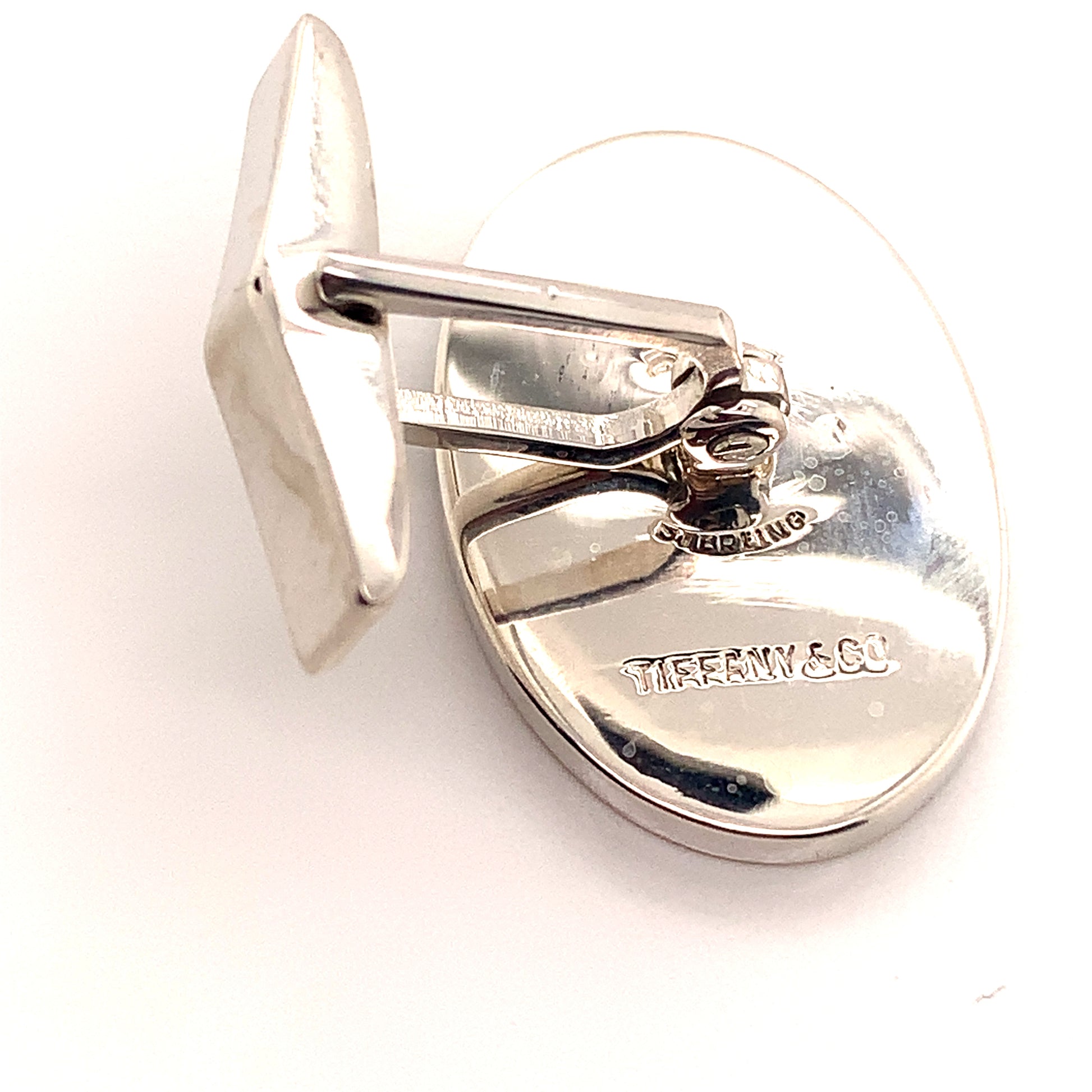 Tiffany & Co Estate Sterling Silver Extra Wide Oval Cufflinks 18 Grams TIF122 - Certified Estate Jewelry
