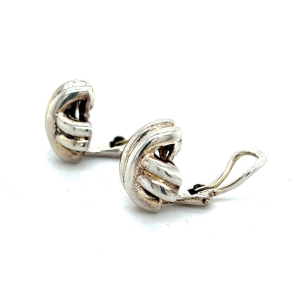 Tiffany & Co Estate X Signature Clip-on Earrings Silver TIF366 - Certified Fine Jewelry