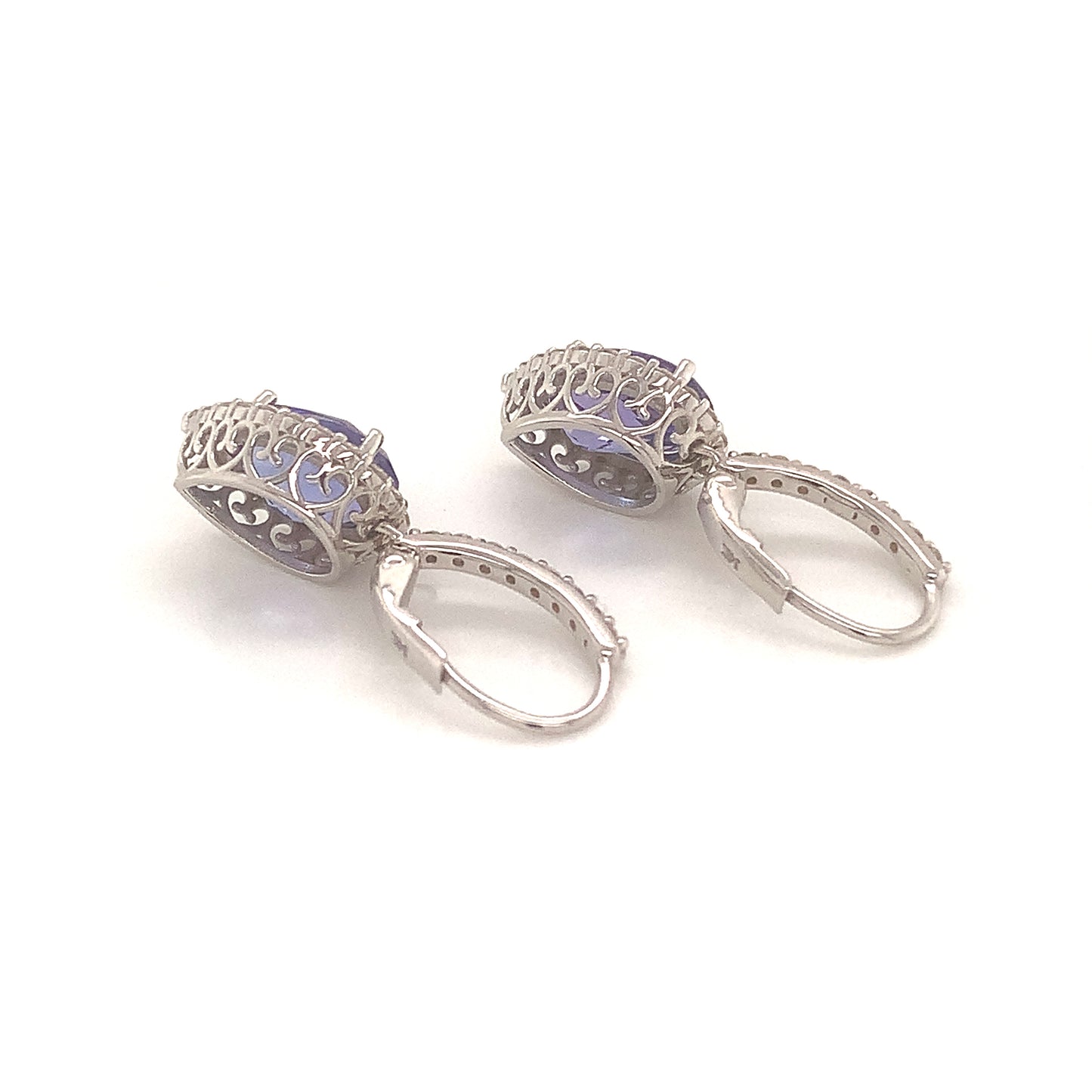 Natural Tanzanite Diamond Earrings 14k Gold 5.85 TCW Certified $5,975 118929 - Certified Estate Jewelry