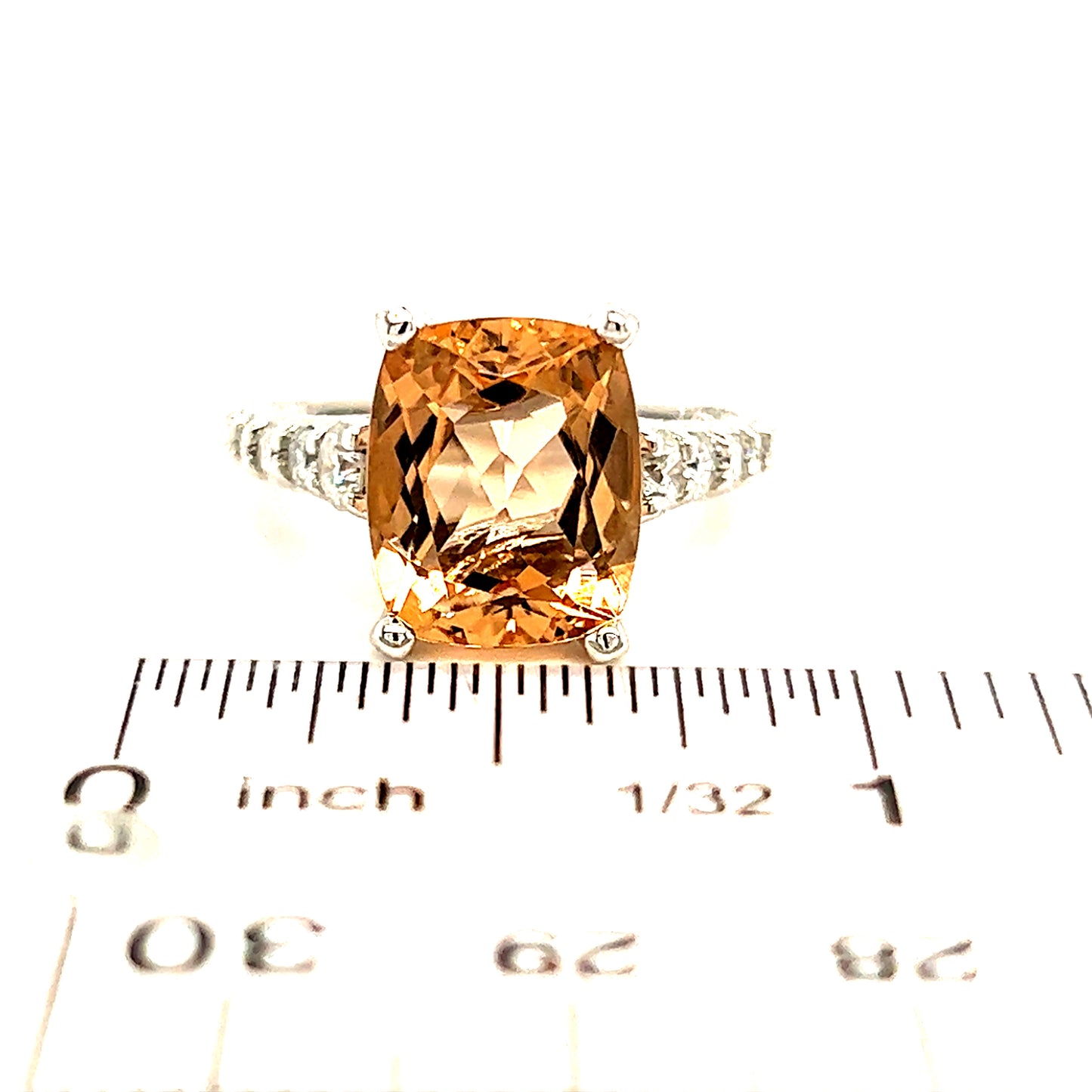 Natural Morganite Diamond Ring Size 6.25 14k Gold 4.26 TCW Certified $6,950 215089