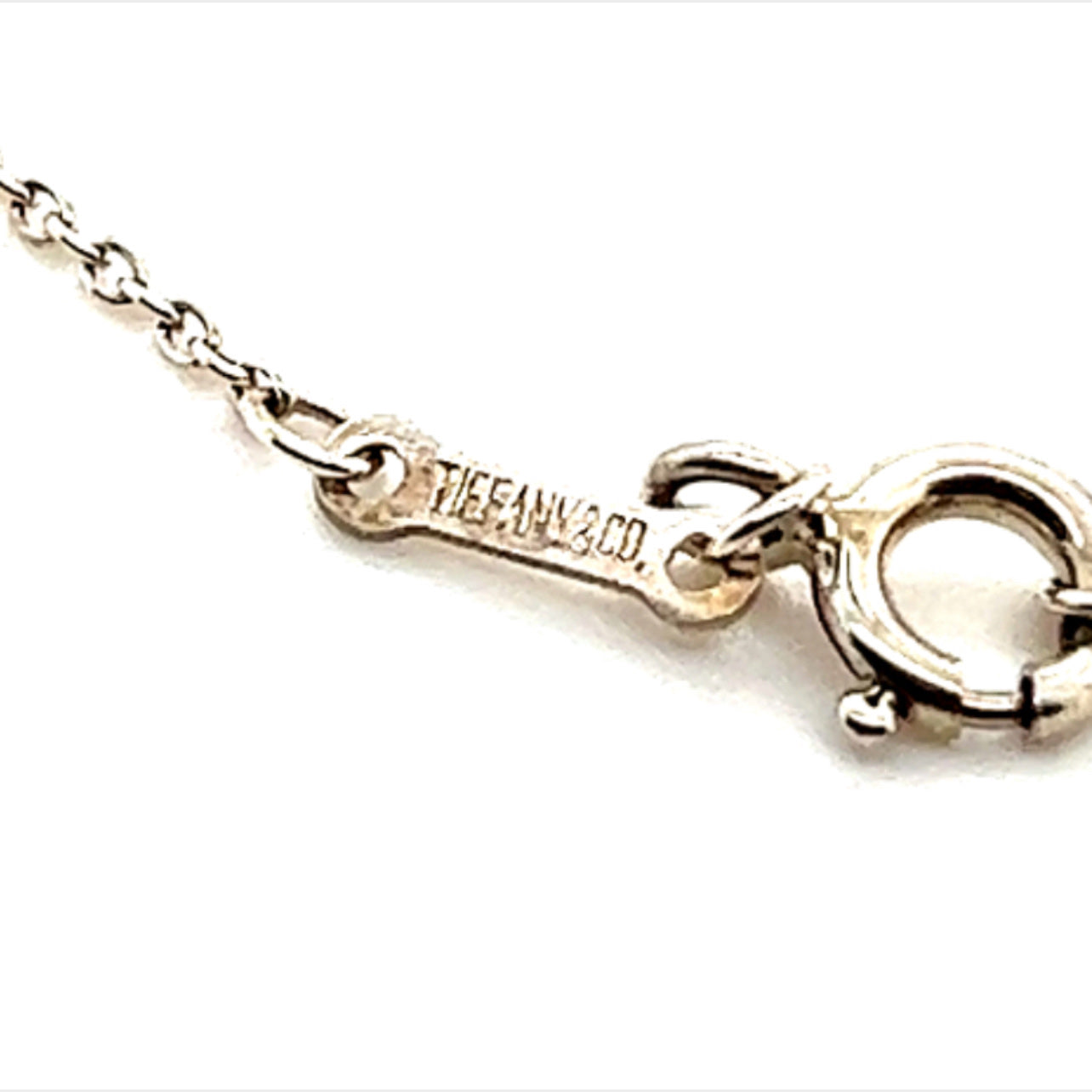 Tiffany & Co Estate Swirl Pendant Silver Necklace 16" By Elsa Peretti TIF226 - Certified Estate Jewelry