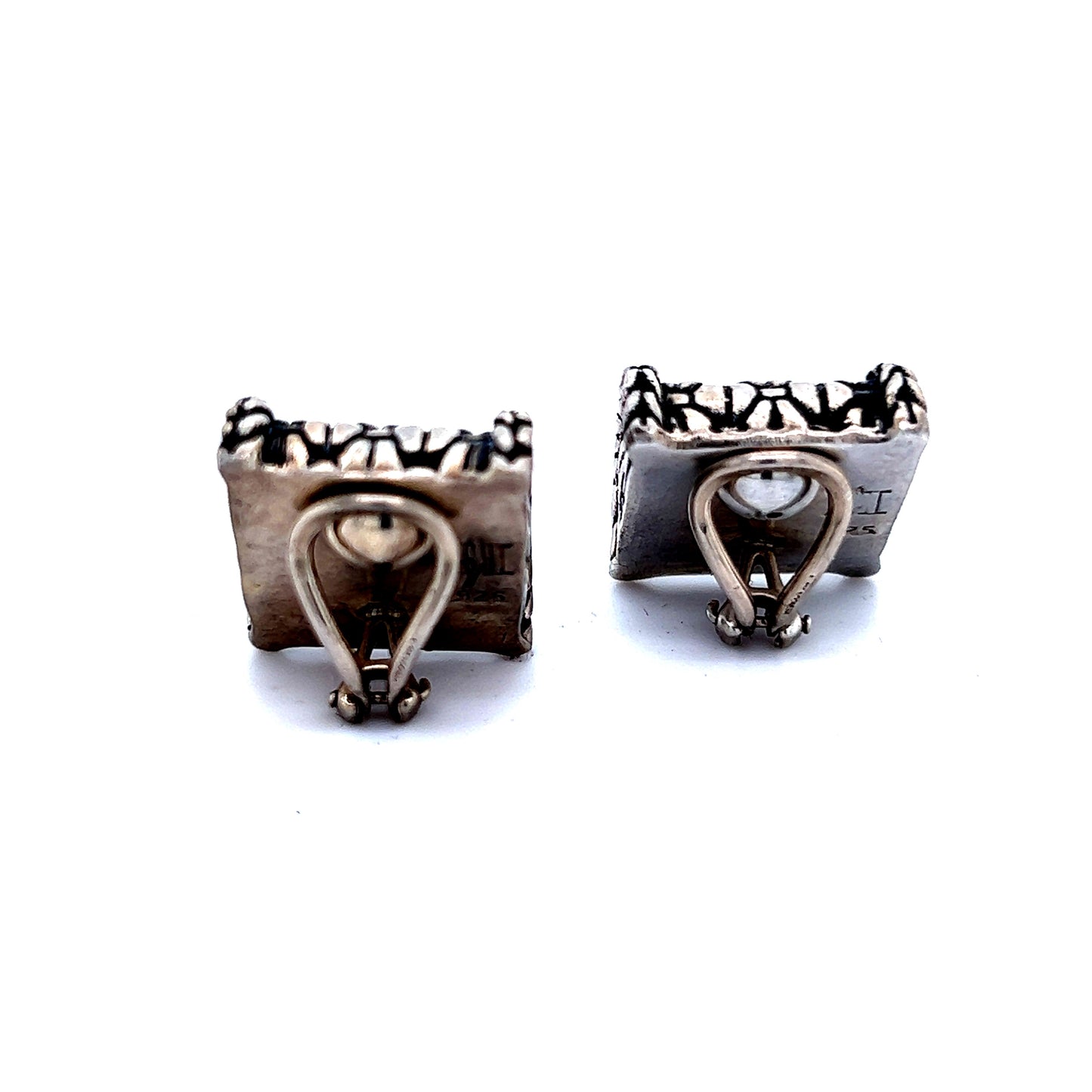 John Hardy Estate Clip on Earrings Sterling Silver JH19 - Certified Fine Jewelry