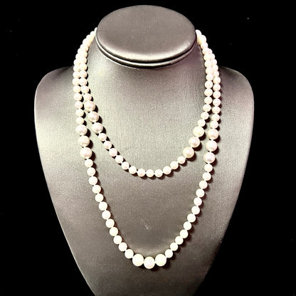 Akoya Pearls Necklace 38" 14k Y Gold Ball Clasp 8.52 mm $8,790 216205
