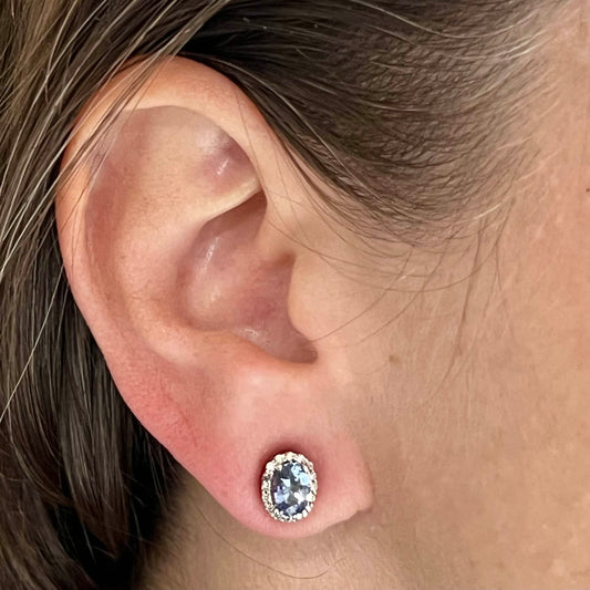 Natural Sapphire Diamond Earrings 14k Gold 1.73 TCW Certified $3,950 121272 - Certified Fine Jewelry