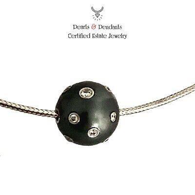 Diamond Tahitian South Sea Pearl Necklace 14k Gold Italy Certified $3950 920458 - Certified Fine Jewelry