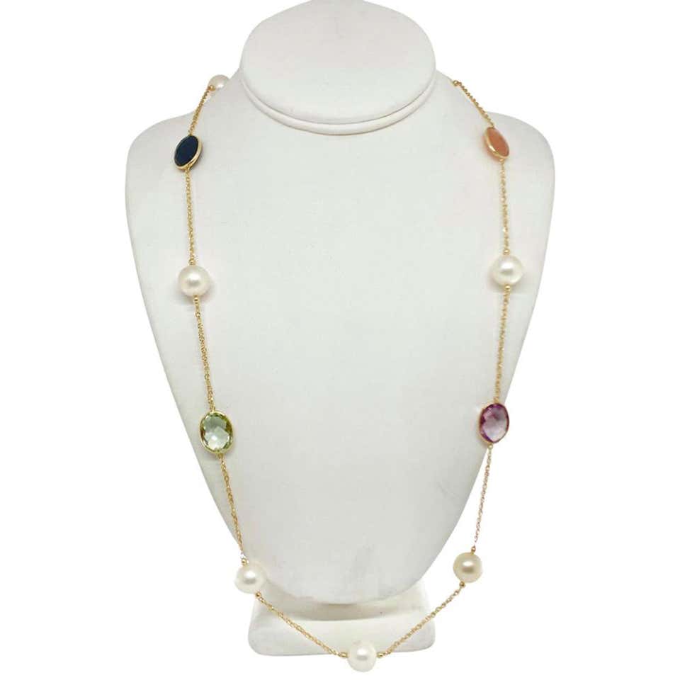 South Sea Pearl Quartz Necklace 14k Gold 12.65 mm 35" Certified $3,950 822109 - Certified Estate Jewelry