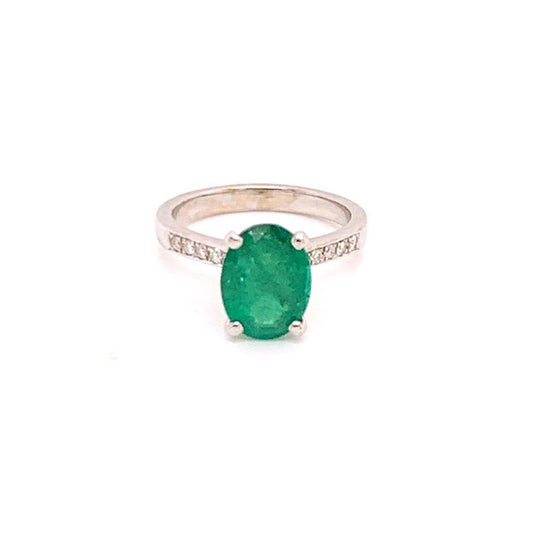 Emerald Diamond Ring 14k Gold 1.83 TCW Certified $3,950 920738 - Certified Fine Jewelry