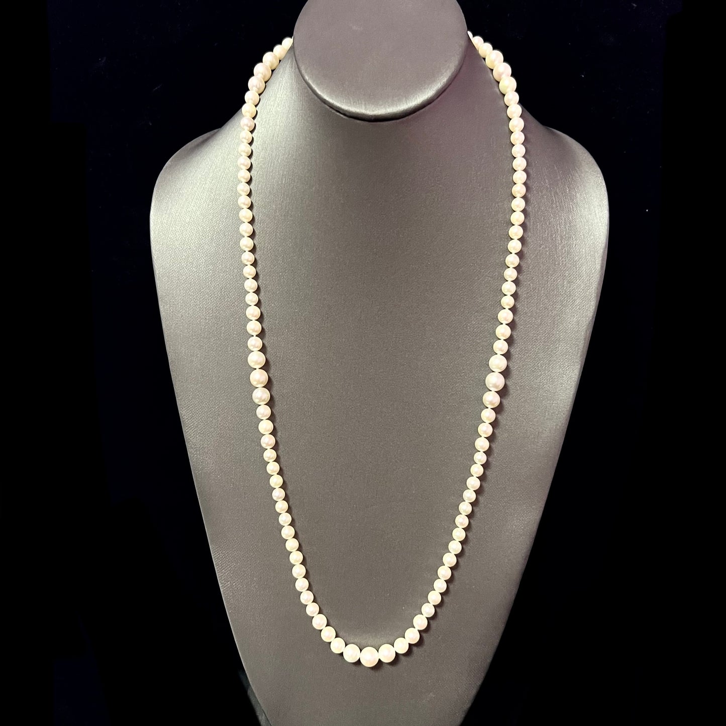Akoya Pearl Necklace 28.5" 14k Gold 8.50 mm Certified $4,950 215646 - Certified Estate Jewelry