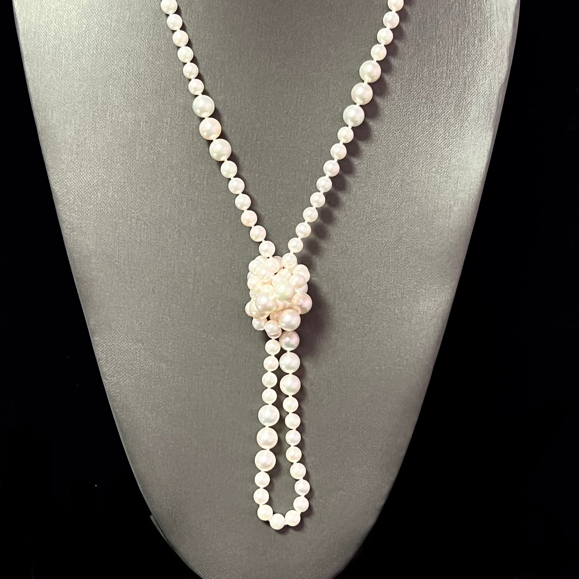 Akoya Pearls Necklace 38" 14k Y Gold Ball Clasp 8.52 mm $8,790 216205