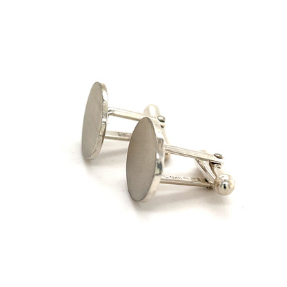 Tiffany & Co Estate Sand Blast Finish Cufflinks Sterling Silver 11.6 Grams TIF205 - Certified Estate Jewelry