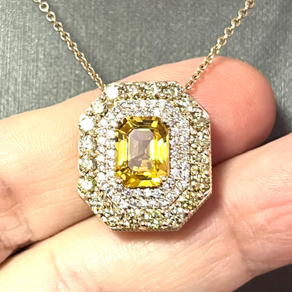 Natural Sapphire Diamond Necklace 14k Gold 6.53 TCW GIA Certified $16,950 212085 - Certified Fine Jewelry