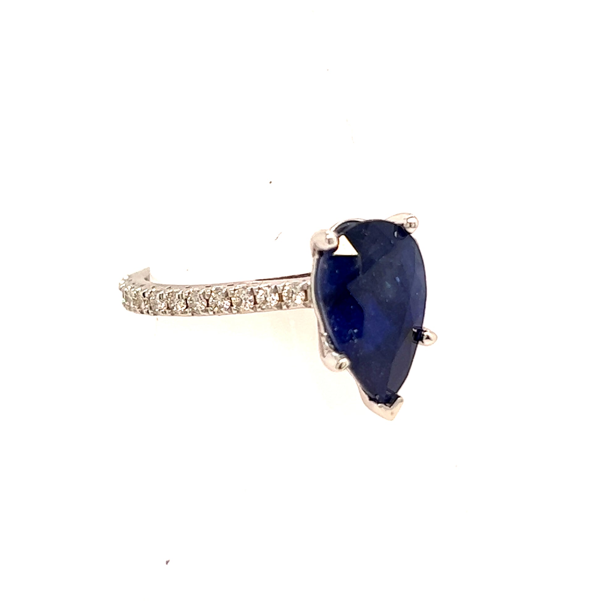 Sapphire Diamond Ring Size 6.5 14k Gold 3.31 TCW Certified $2,895 215411 - Certified Fine Jewelry