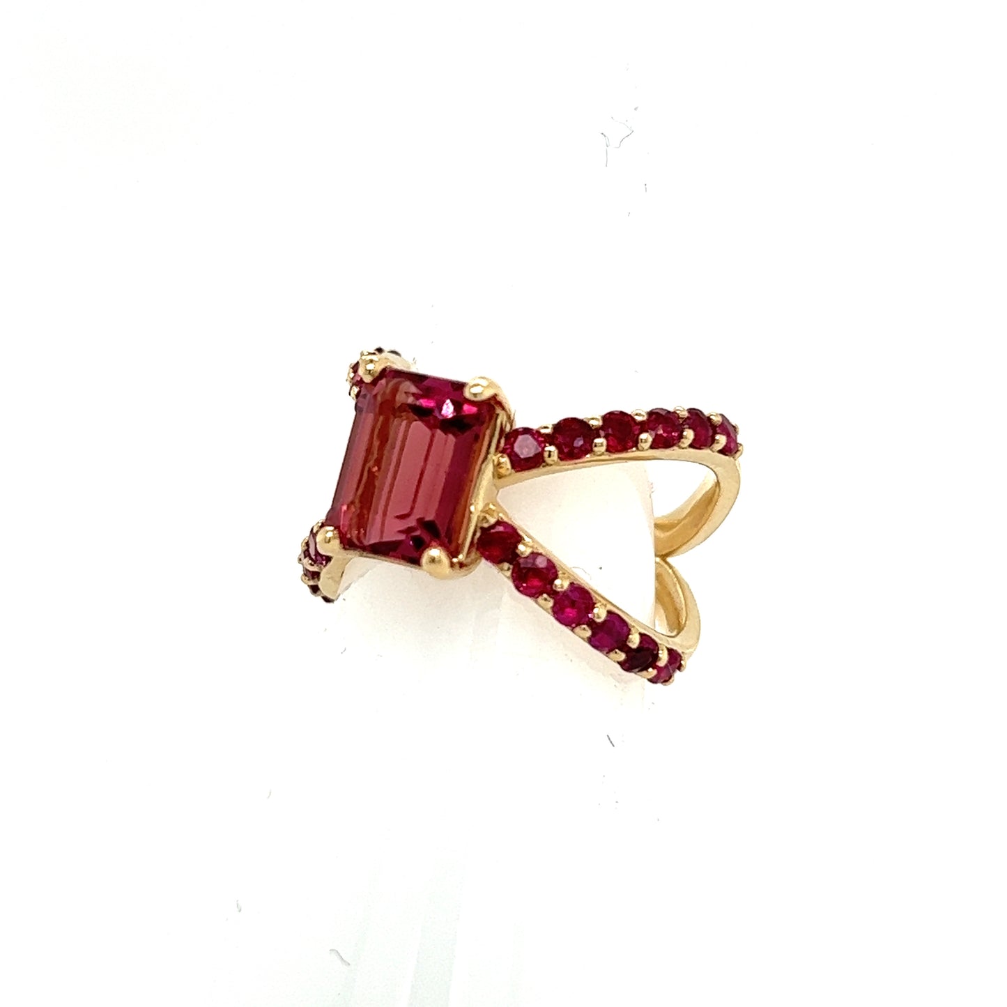 Natural Pink Tourmaline Ruby Ring Size 6 14k Y Gold 3.33 TCW Certified $5,950 216193