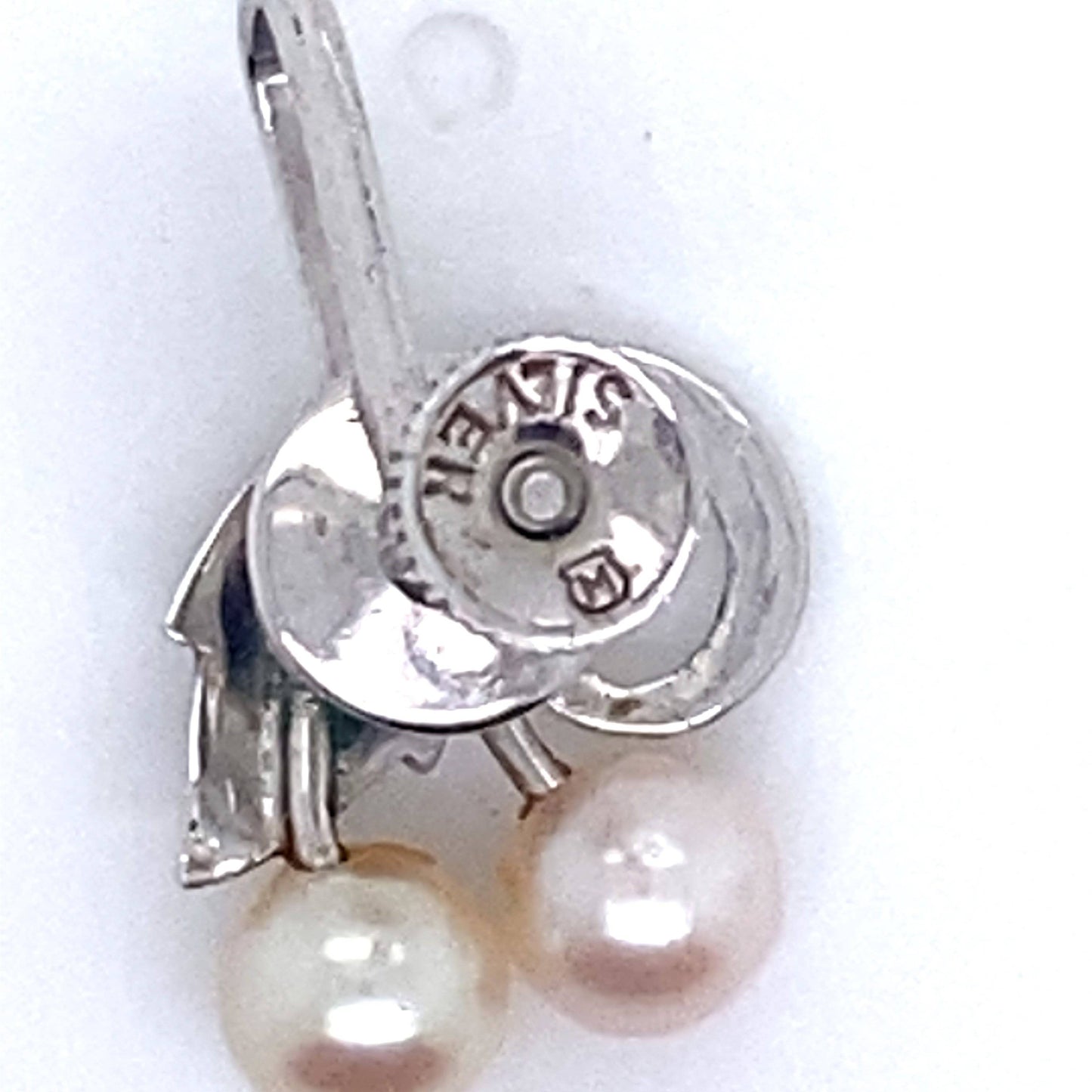 Mikimoto Estate Akoya Pearl Clip On Earrings Sterling Silver 4.94 mm M171 - Certified Estate Jewelry