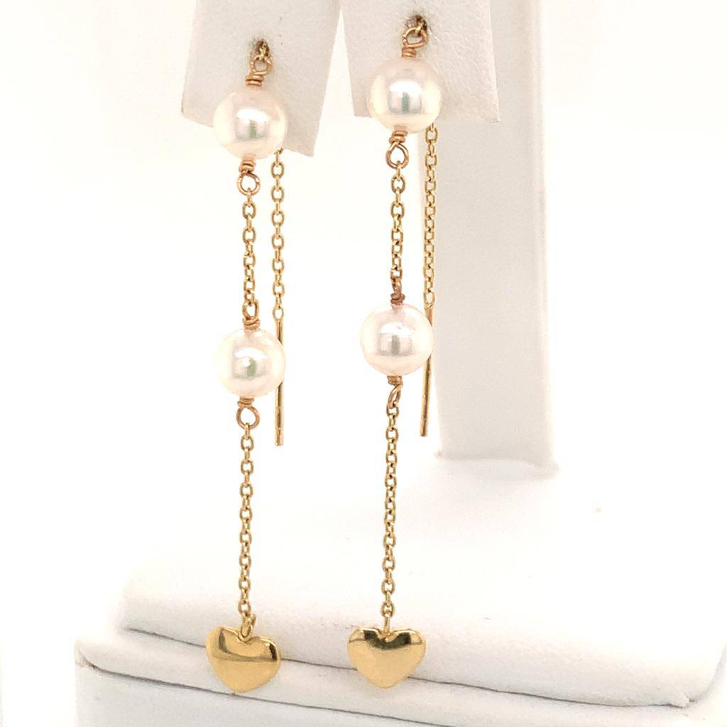Akoya Pearl Earrings 14 KT Gold Certified $890 013428 - Certified Estate Jewelry