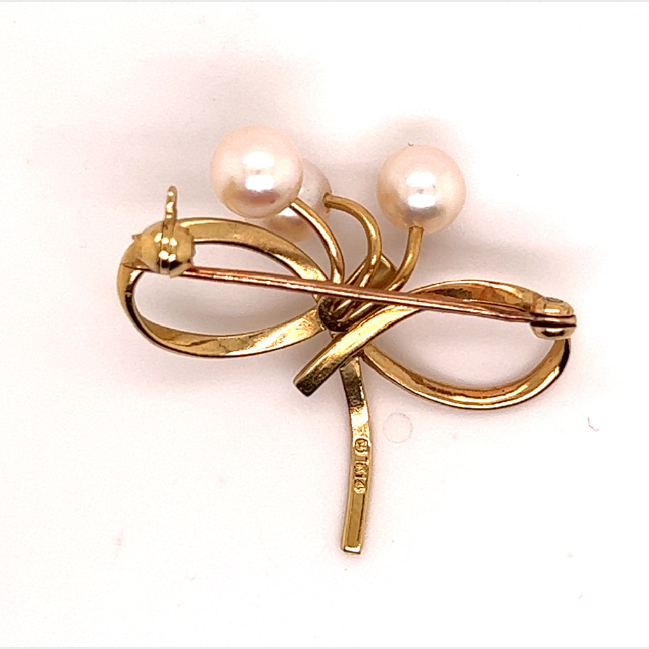 Mikimoto Estate Akoya Pearl Brooch Pin 14k Gold 6 mm M273 - Certified Fine Jewelry