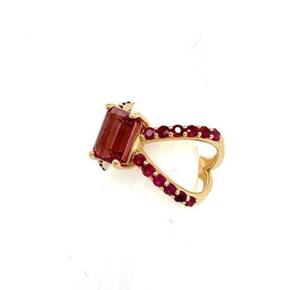 Natural Pink Tourmaline Ruby Ring Size 6 14k Y Gold 3.33 TCW Certified $5,950 216193