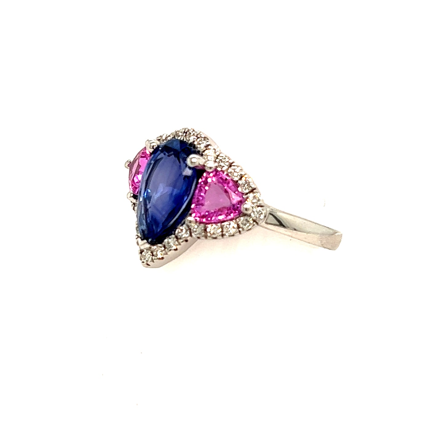 Natural Sapphire Diamond Ring Size 6.5 14k Gold 3.43 TCW Certified $7,950 215419 - Certified Estate Jewelry