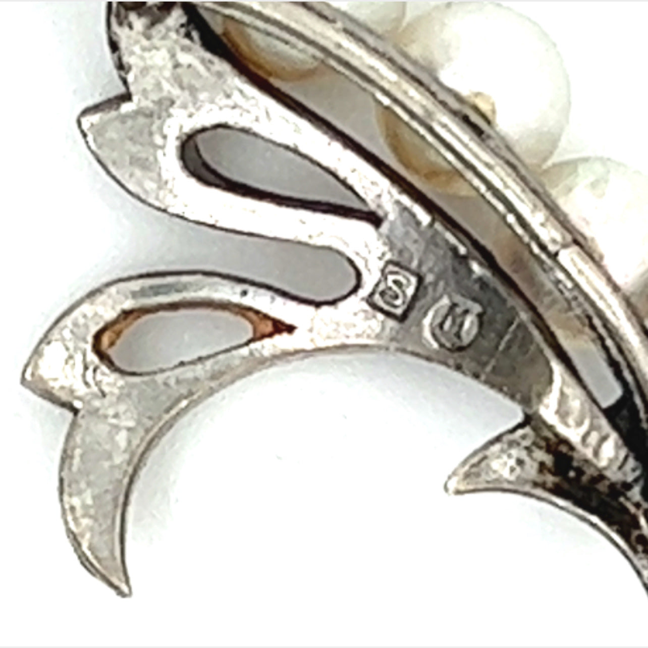 Mikimoto Estate Akoya Pearl Brooch Pin Sterling Silver 4.65 mm M280