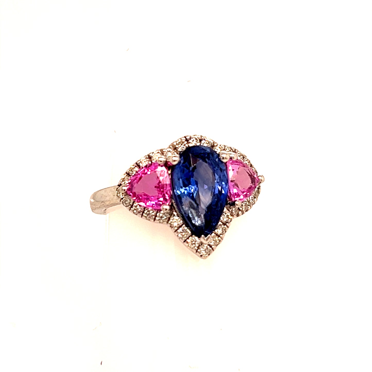 Natural Sapphire Diamond Ring Size 6.5 14k Gold 3.43 TCW Certified $7,950 215419 - Certified Estate Jewelry
