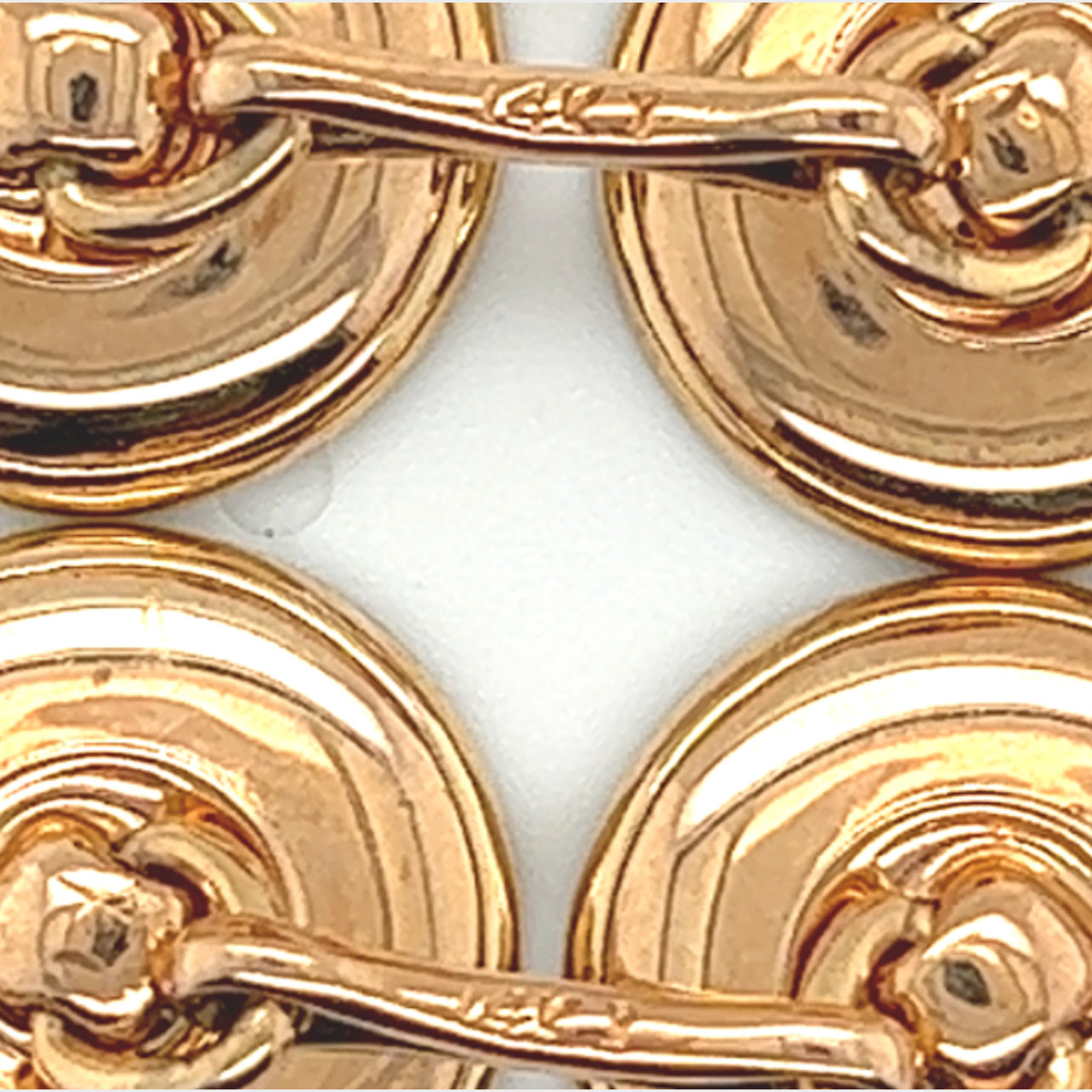 Estate Mother of Pearl Cufflinks Tuxedo Set 14k Gold 11.5 mm Certified $2,950 211199