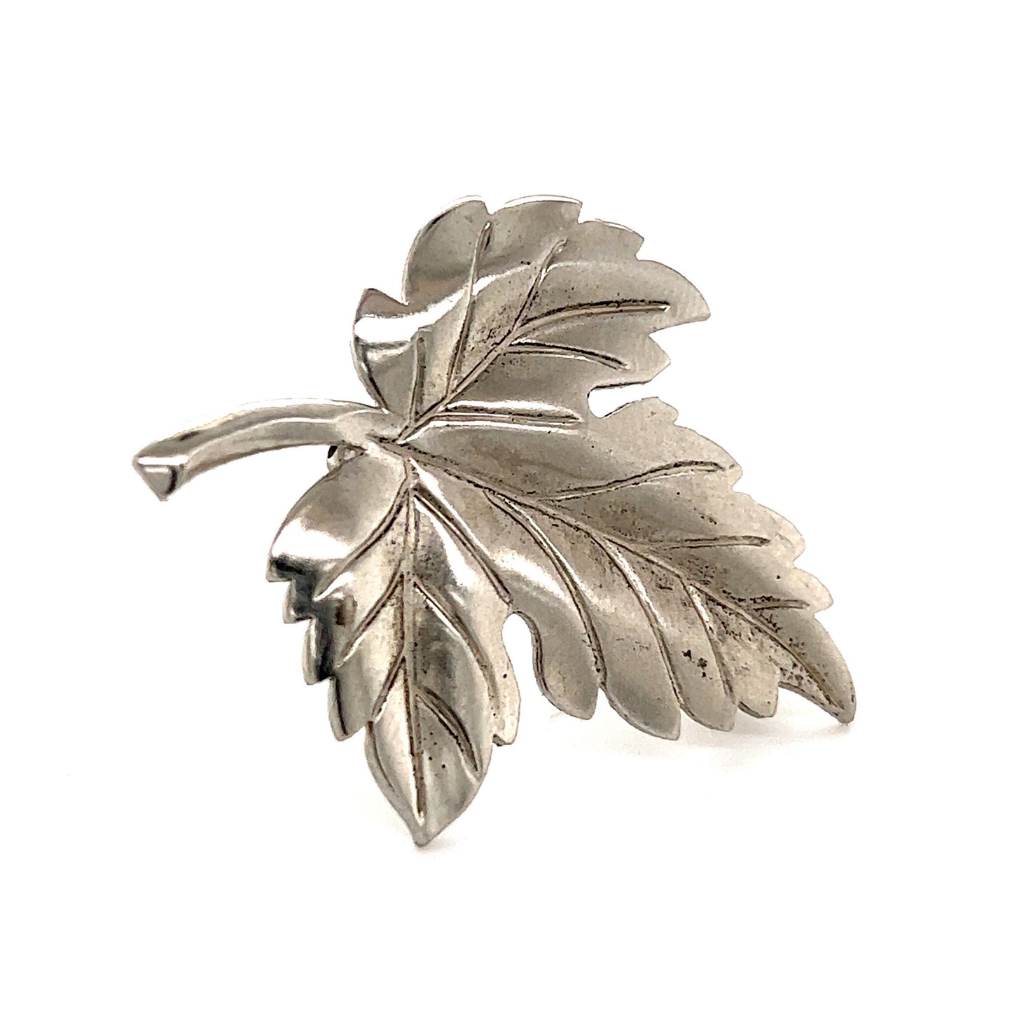 Tiffany & Co Estate Leaf Brooch Pin Sterling Silver 7 Grams TIF346 - Certified Fine Jewelry