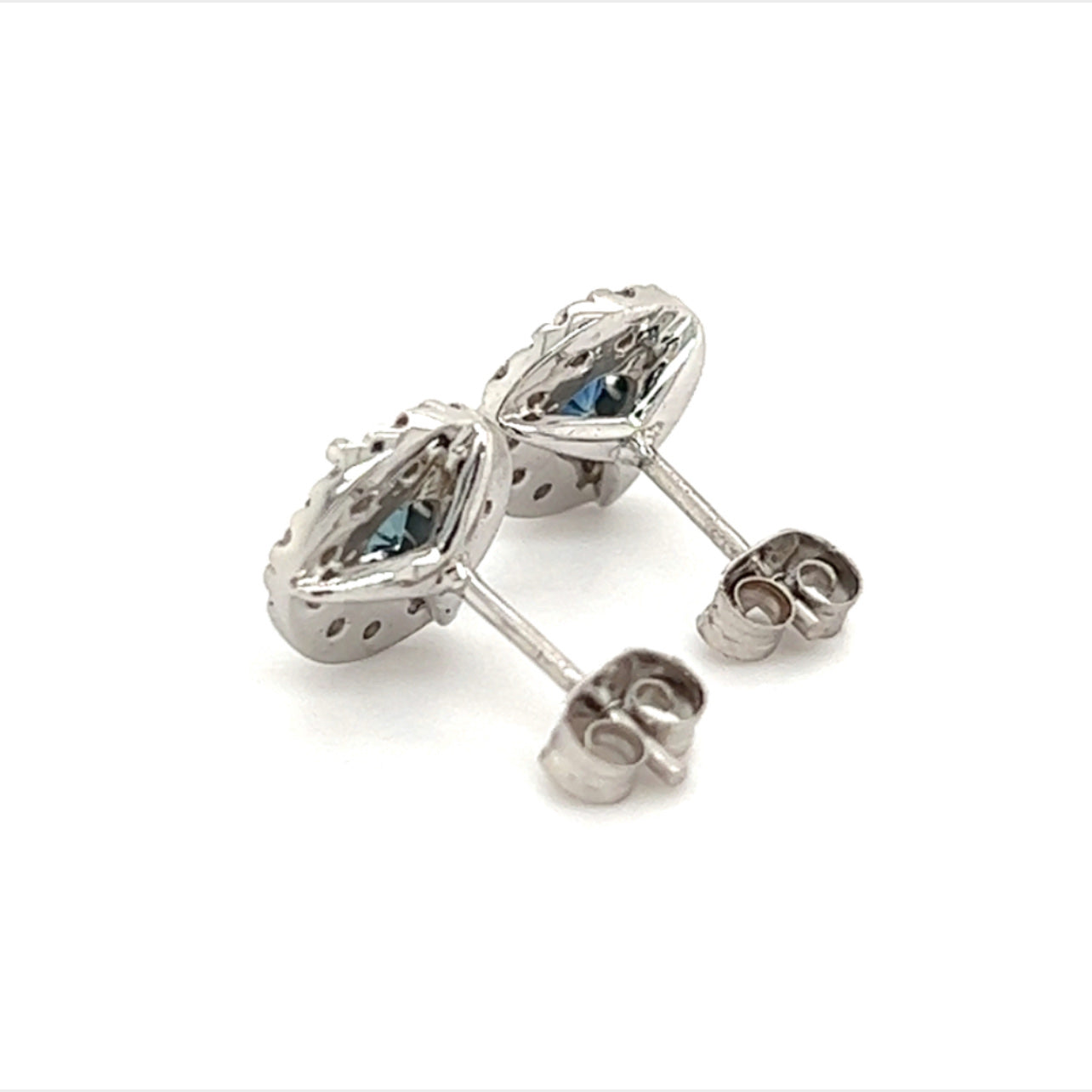 Natural Sapphire Diamond Stud Earrings 14k Gold 1.09 TCW Certified $3,950 216098