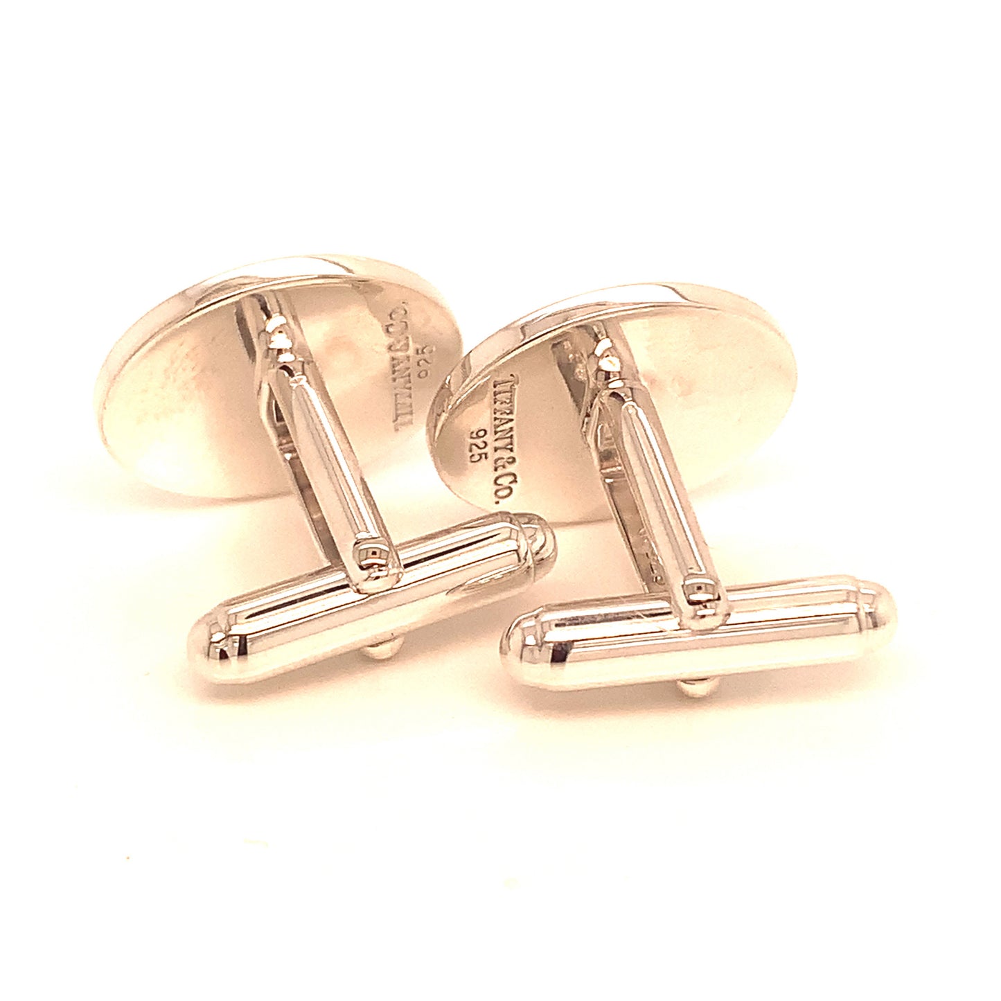 Tiffany & Co Estate Sterling Silver Oval Cufflinks 12.10 Grams TIF121 - Certified Estate Jewelry