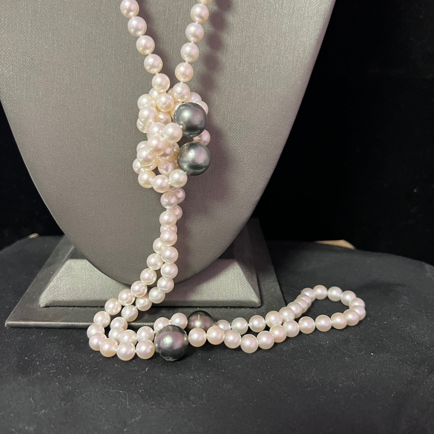 Akoya & Tahitian Pearls Diamond Necklace 53.5" 18k Gold 13.50 mm Certified $ 11,975 216998