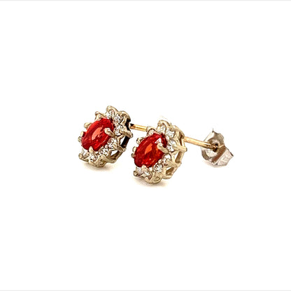 Natural Sapphire Diamond Stud Earrings 14k Gold 0.70 TCW Certified $2,450 215608
