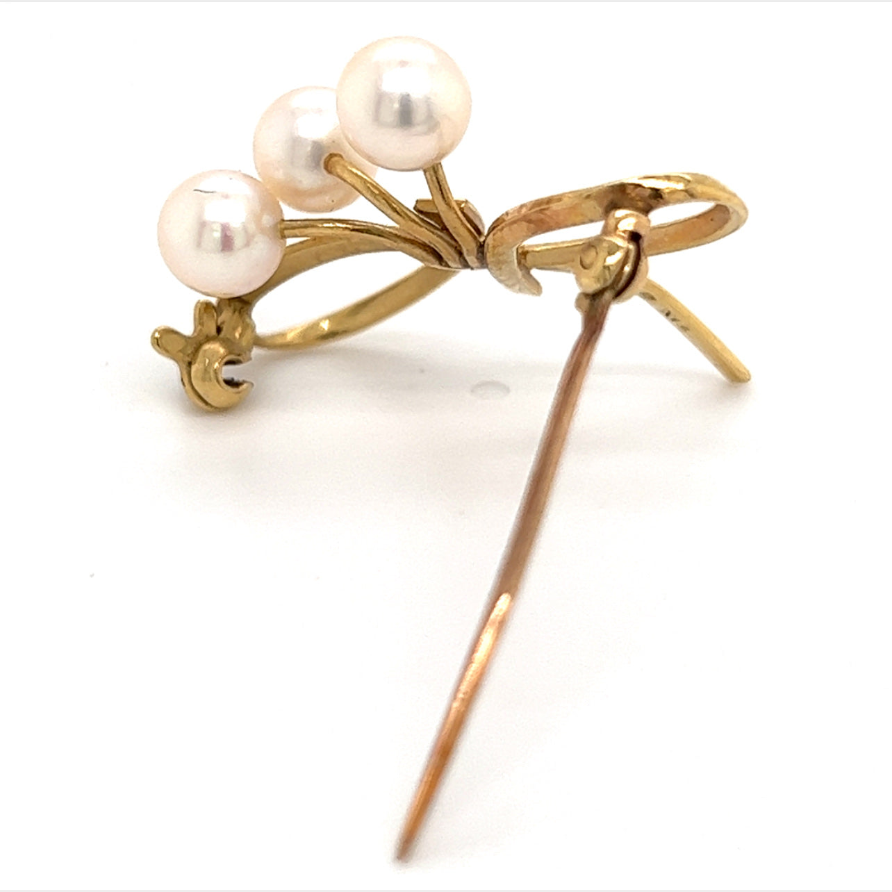 Mikimoto Estate Akoya Pearl Brooch Pin 14k Gold 6 mm M273