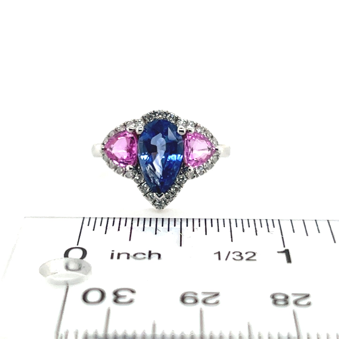 Natural Sapphire Diamond Ring Size 6.5 14k Gold 3.43 TCW Certified $7,950 215419 - Certified Estate Jewelry