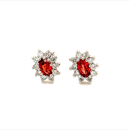 Natural Sapphire Diamond Stud Earrings 14k Gold 1.3 TCW Certified $3,950 215095